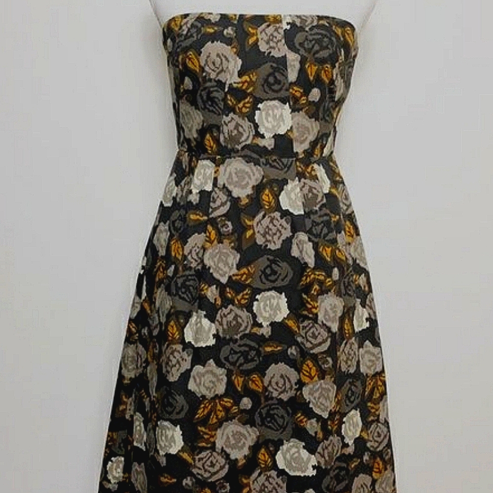 J. CREW Floral MARIELLA Dress with Pockets fully lined size 10